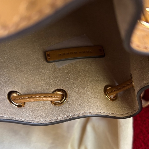 Tory Burch T Monogram Leather Mini Bucket Bag - Picture 6 of 13